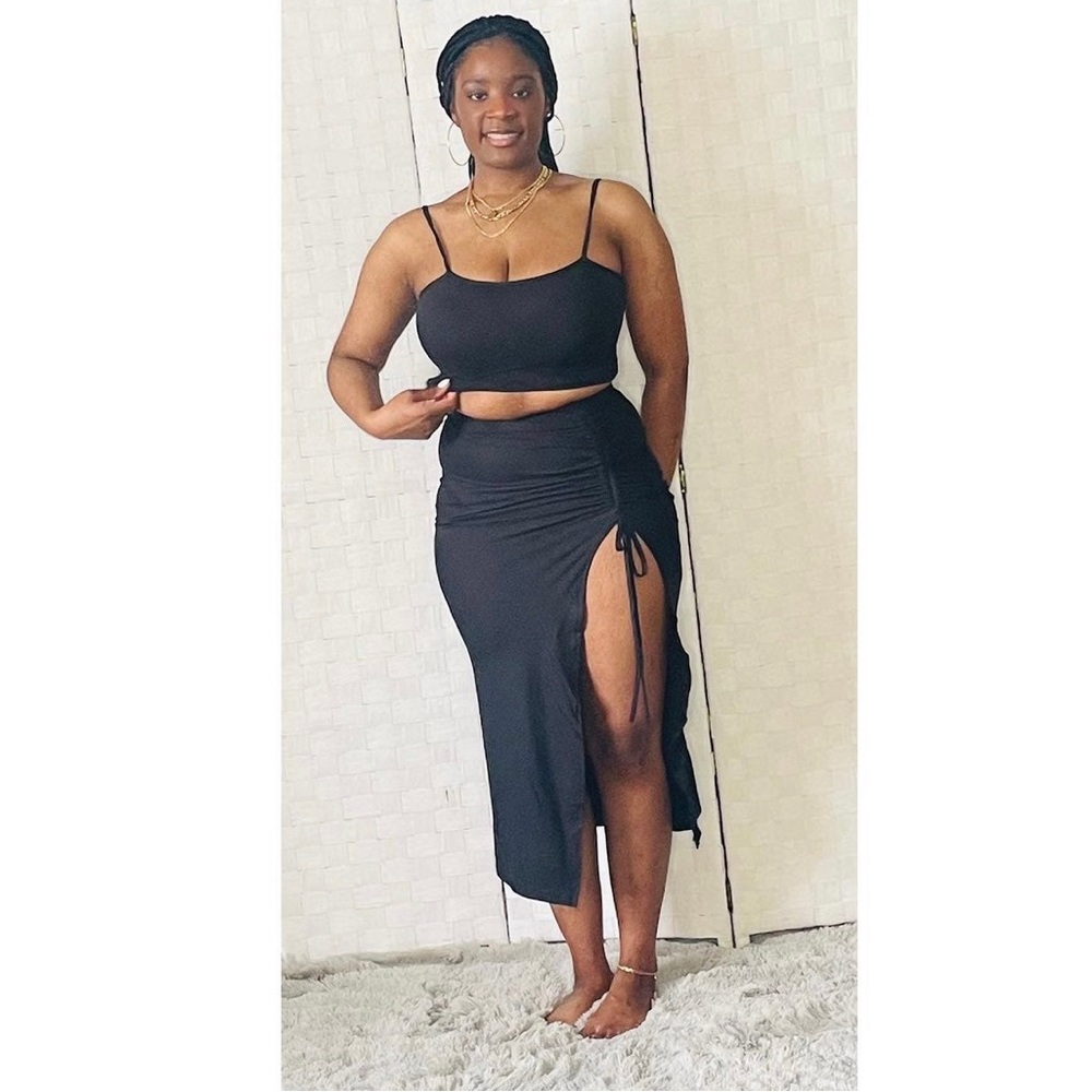 Crop top and skirt set